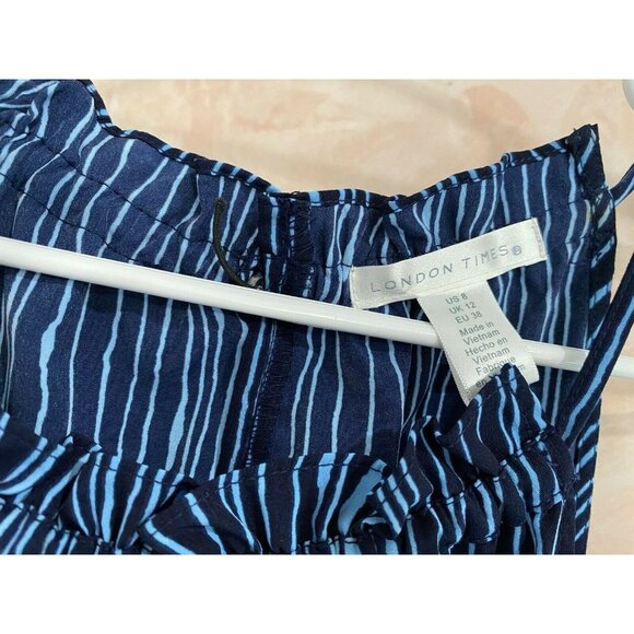 London times striped jumpsuit Romper navy blue - Picture 6 of 8